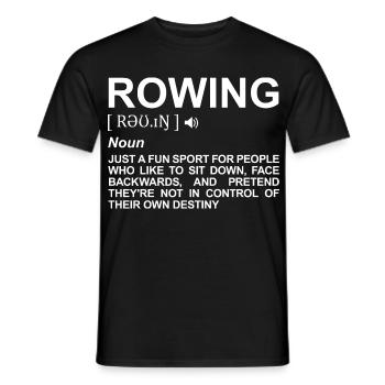 Rowing Dictionary - Men's T-Shirt - black - Front - AI Model Male 178 light (178cm)