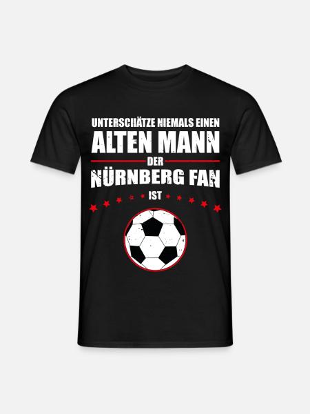 Alter Mann - Nürnberg Fan | Retro Vintage Design - Männer T-Shirt - Schwarz