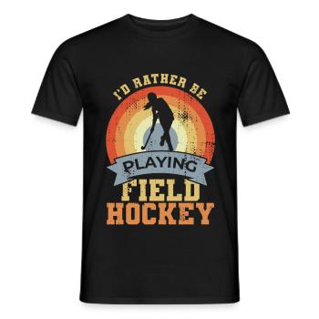Feldhockey Zitat - Männer T-Shirt - Schwarz - Vorne - AI Model Male 178 light (178cm)