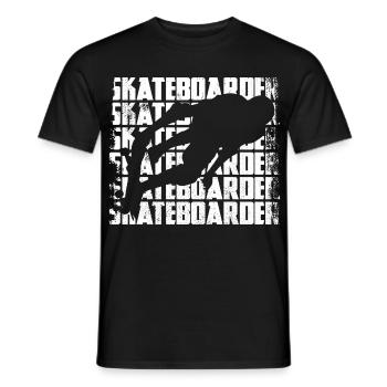 Lustiger Skateboarder - Männer T-Shirt - Schwarz - Vorne - AI Model Male 178 light (178cm)
