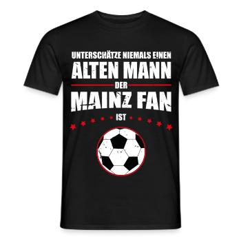 Alter Mann - Mainz Fan | Retro Vintage Design - Männer T-Shirt - Schwarz - Vorne - AI Model Male 178 light (178cm)