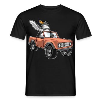 Penguin Car - Men's T-Shirt - black - Front - AI Model Male 178 light (178cm)
