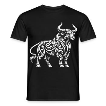 Taureau tribal - T-shirt homme - noir - Devant - AI Model Male 178 light (178cm)