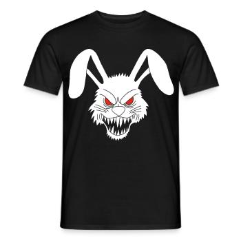 Demonic White Rabbit - Men's T-Shirt - black - Front - AI Model Male 178 light (178cm)