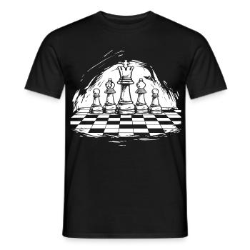 Schach Zeichnung - Männer T-Shirt - Schwarz - Vorne - AI Model Male 178 light (178cm)