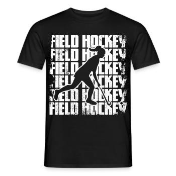 Lustiger Feldhockeyspieler - Männer T-Shirt - Schwarz - Vorne - AI Model Male 178 light (178cm)