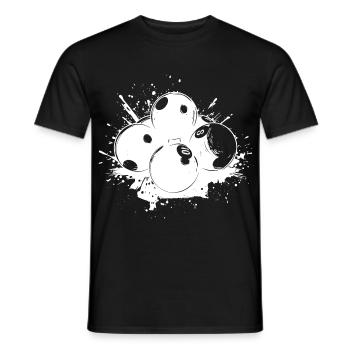 Billiard Balls Graffiti - Men's T-Shirt - black - Front - AI Model Male 178 light (178cm)