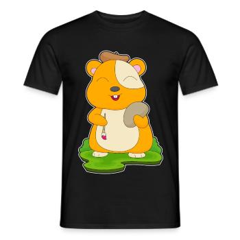 Hamster Peintre Pinceau Peinture - T-shirt homme - noir - Devant - AI Model Male 178 light (178cm)