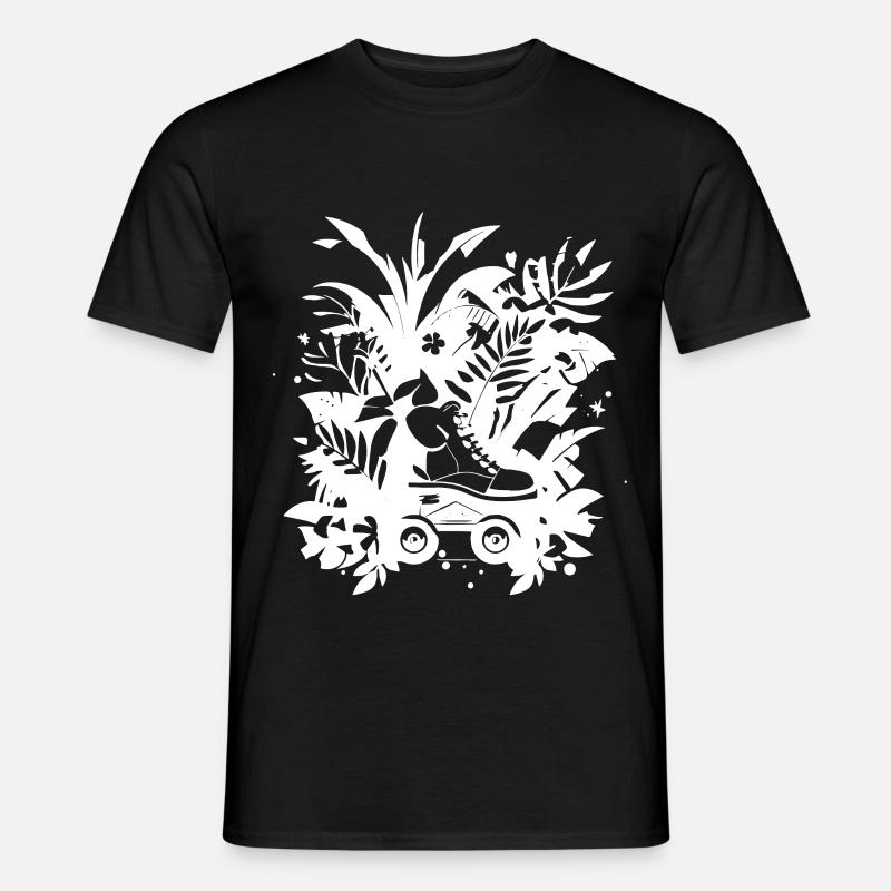Rollschuhlaufen Comic - Männer T-Shirt - Schwarz
