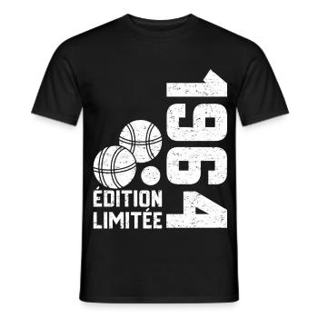 1964 Limited Edition Pétanque 60th Anniversary - Men's T-Shirt - black - Front - AI Model Male 178 light (178cm)