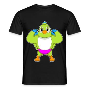 Parrot Bodybuilder Bodybuilding Sport - T-shirt homme - noir - Devant - AI Model Male 178 light (178cm)