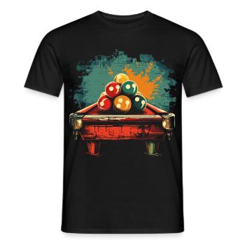Style BD Billard - T-shirt homme - noir - Devant - AI Model Male 178 light (178cm)