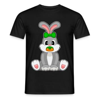 Sucette pour bébé lapin - T-shirt homme - noir - Devant - AI Model Male 178 light (178cm)