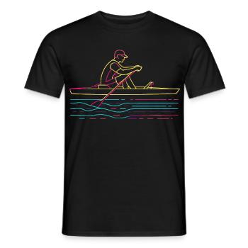 Rudern Steamwave - Männer T-Shirt - Schwarz - Vorne - AI Model Male 178 light (178cm)