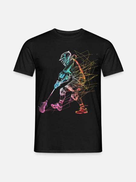 Lacrosse Player Sketch - Men's T-Shirt - black