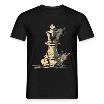 Chess Pieces Graphics - Men's T-Shirt - black - Front - AI Model Male 178 light (178cm)