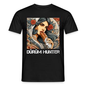 Dürüm Hunter Kebab Gift - Men's T-Shirt - black - Front - AI Model Male 178 light (178cm)