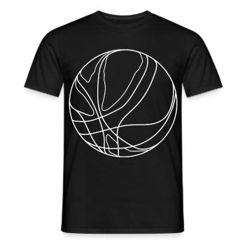 Basketball Ball Zeichnung - Männer T-Shirt - Schwarz - Vorne - AI Model Male 178 light (178cm)