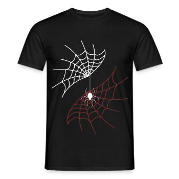 Zweifarbige Spinnennetze - Männer T-Shirt - Schwarz - Vorne - AI Model Male 178 light (178cm)
