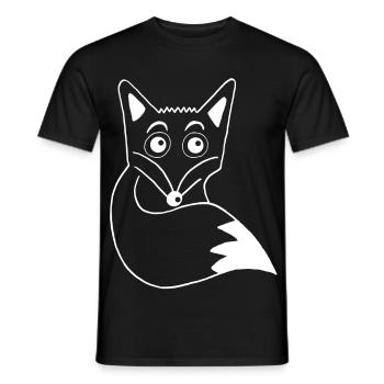 Süßer weißer Fuchs - Männer T-Shirt - Schwarz - Vorne - AI Model Male 178 light (178cm)