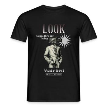 Camera Man - Men's T-Shirt - black - Front - AI Model Male 178 light (178cm)