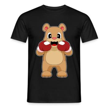 Bear Boxer Boxing Gloves Boxing - Men's T-Shirt - black - Front - AI Model Male 178 light (178cm)