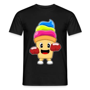 Cupcake Boxer Boxhandschuhe - Männer T-Shirt - Schwarz - Vorne - AI Model Male 178 light (178cm)