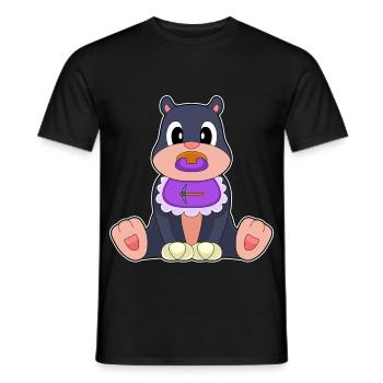 Taupe Bavoir pour bébé Sucette - T-shirt homme - noir - Devant - AI Model Male 178 light (178cm)