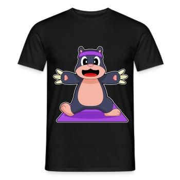 Mole Yoga Fitness Gymnastics - Men's T-Shirt - black - Front - AI Model Male 178 light (178cm)