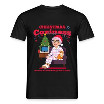 Noël chez mamie - T-shirt homme - noir - Devant - AI Model Male 178 light (178cm)