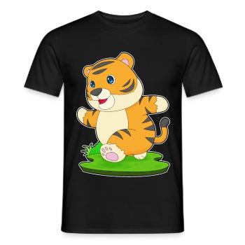 Tiger Jogger Joggen Sport - Männer T-Shirt - Schwarz - Vorne - AI Model Male 178 light (178cm)