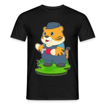 Pompe à eau Tiger Plumber, pinces artisanales - T-shirt homme - noir - Devant - AI Model Male 178 light (178cm)