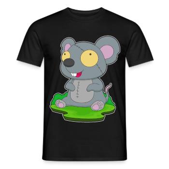 Mouse Halloween Zombie - Men's T-Shirt - black - Front - AI Model Male 178 light (178cm)