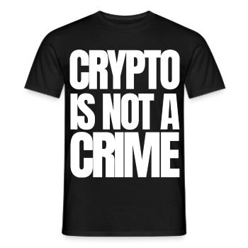 CRYPTO IS NOT A CRIME  - Männer T-Shirt - Schwarz - Vorne - AI Model Male 178 light (178cm)