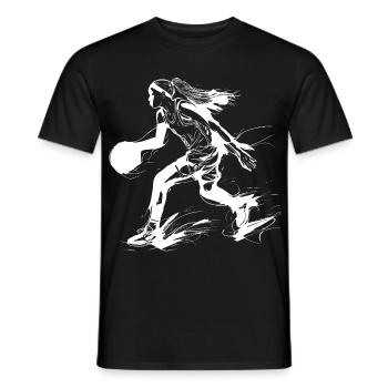 Basketballerin - Männer T-Shirt - Schwarz - Vorne - AI Model Male 178 light (178cm)
