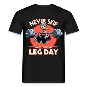 Leg Day Strauß Beintraining witzig Gym Geschenk - Männer T-Shirt - Schwarz - Vorne - AI Model Male 178 light (178cm)