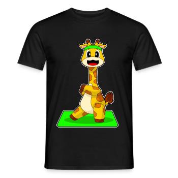 Giraffe Yoga Fitness Gymnastik - Männer T-Shirt - Schwarz - Vorne - AI Model Male 178 light (178cm)