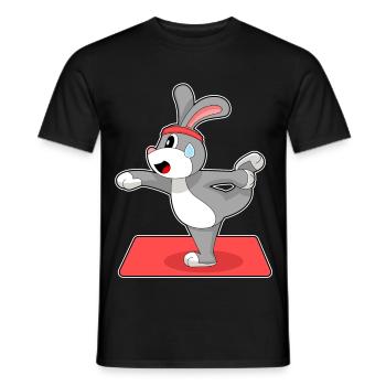 Hase Yoga Fitness Gymnastik - Männer T-Shirt - Schwarz - Vorne - AI Model Male 178 light (178cm)