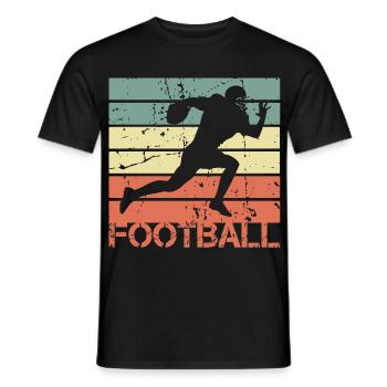 American Footballer - Men's T-Shirt - black - Front - AI Model Male 178 light (178cm)
