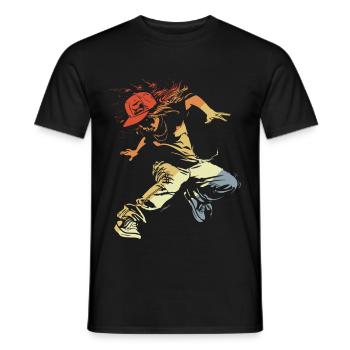 Vintage B-Girl - Männer T-Shirt - Schwarz - Vorne - AI Model Male 178 light (178cm)