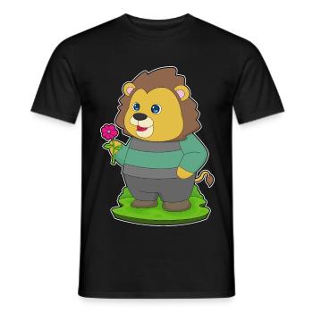 Fleur de lion - T-shirt homme - noir - Devant - AI Model Male 178 light (178cm)