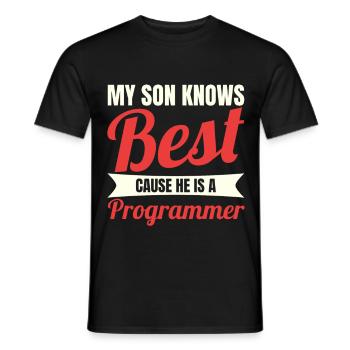 Software Entwickler Sohn - Männer T-Shirt - Schwarz - Vorne - AI Model Male 178 light (178cm)