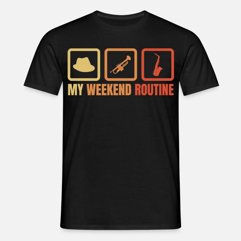 Trompeter Wochenendroutine - Männer T-Shirt - Schwarz
