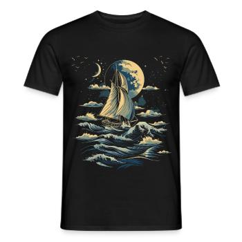 Graphic Sailing - Men's T-Shirt - black - Front - AI Model Male 178 light (178cm)