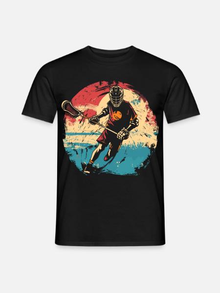 Lacrosse player 80s - Men's T-Shirt - black