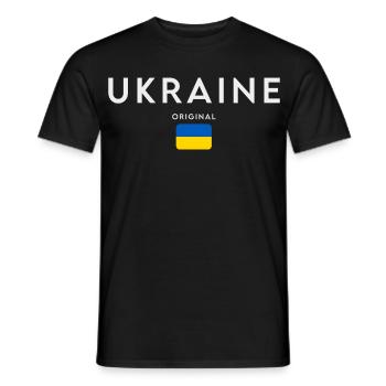 Ukrainische Flagge, Ukrainischer Stolz - Männer T-Shirt - Schwarz - Vorne - AI Model Male 178 light (178cm)