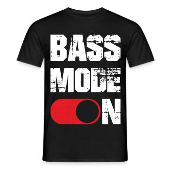 Bass mode on funny - Männer T-Shirt - Schwarz - Vorne - AI Model Male 178 light (178cm)