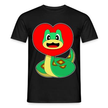 Cœur de serpent - T-shirt homme - noir - Devant - AI Model Male 178 light (178cm)