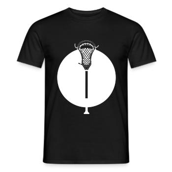 Lacrosse bat Drawing - Men's T-Shirt - black - Front - AI Model Male 178 light (178cm)