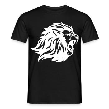 The King of the Animals (white) - Men's T-Shirt - black - Front - AI Model Male 178 light (178cm)